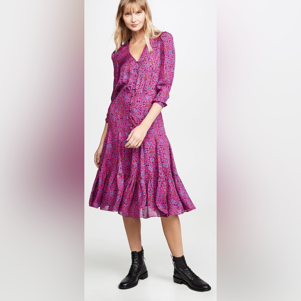 Veronica Beard “Lasanna” fuschia Dress size 4 Excellent.